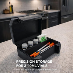 Generic vial case with syringe compartments for ready-to-use injections
