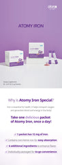 Generic A.T.O.M.Y. Iron blueberry packet closeup for easy daily iron intake