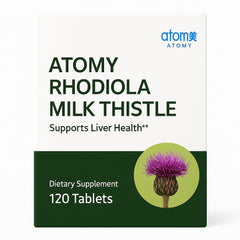 Generic A.T.O.M.Y Rhodiola Milk Thistle bottle supports liver health and energy.