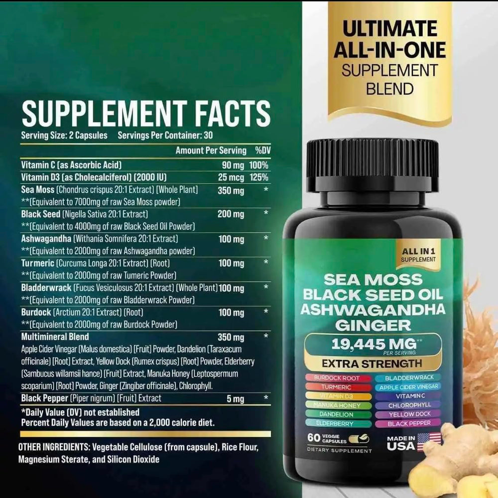 Generic Black Seed Oil capsules bottle — versatile nutrient support.