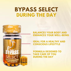 Generic Bypass Select bottle side featuring convenient 2-pack for routine use