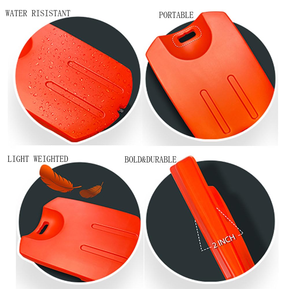 Generic CPR Board orange back view for portability and storage