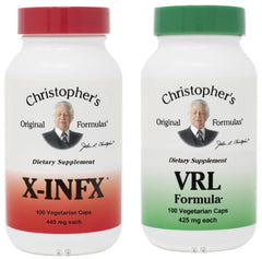 Generic Dr. Christopher’s X-INFX bottle highlights lymphatic support for daily wellness and vitality.