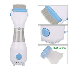 Generic Electric Vacuum Comb capture filter visible for hygienic disposal after treatment.