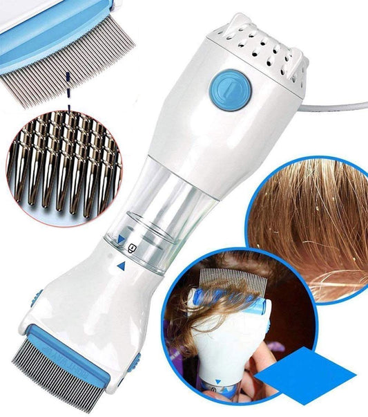 Generic Electric Vacuum Comb front view shows a chemical-free, gentle lice treatment design.