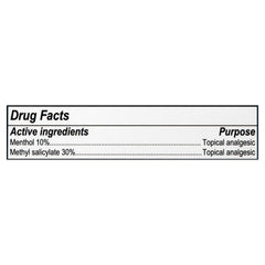 Generic Equate label closeup shows menthol and methyl salicylate