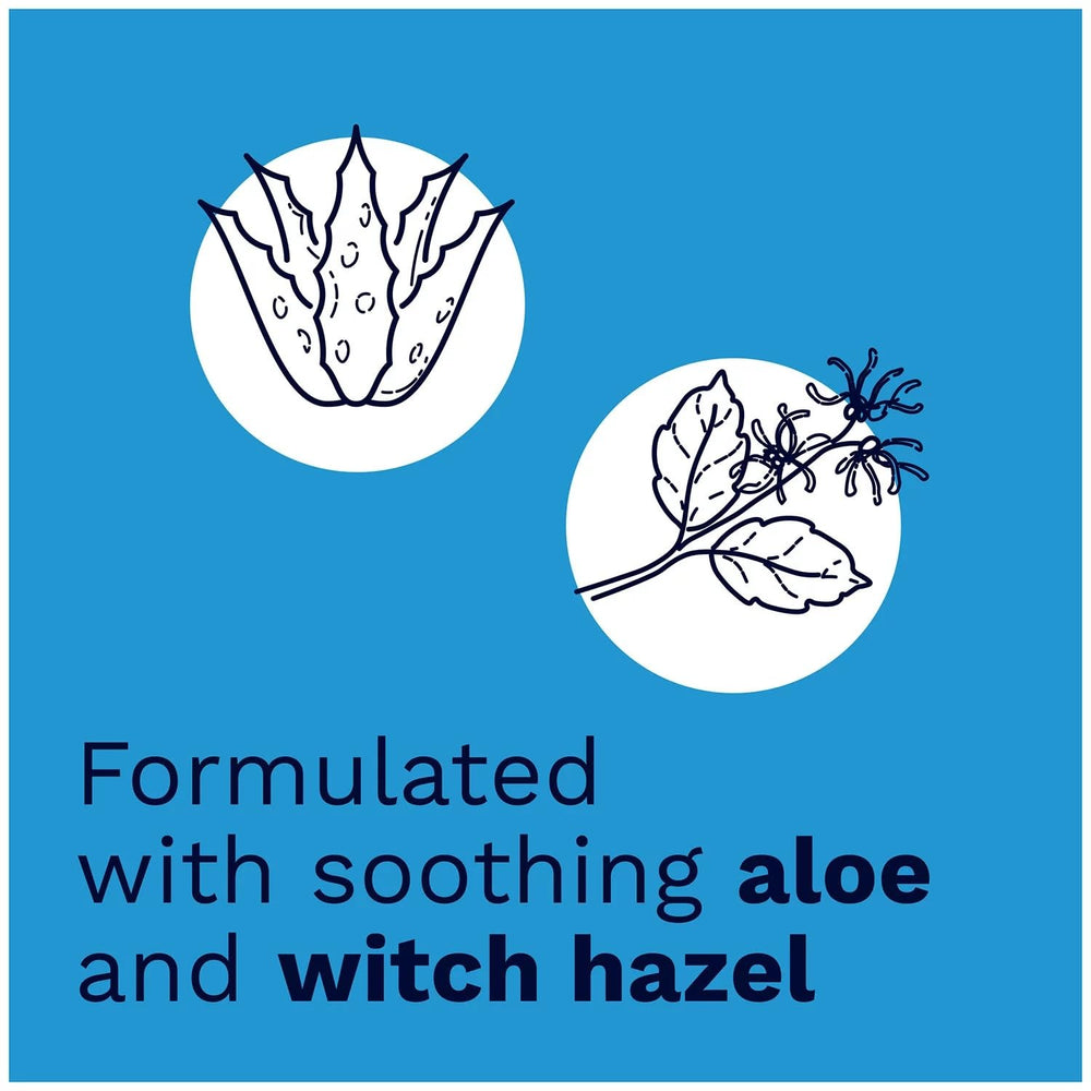Wipe in use demonstrating external cleansing for comfort