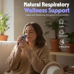 Generic Himalayan Salt Inhaler in use with simple inhalation through the ceramic body.