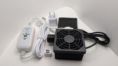 Generic Hose Dryer front view with filter, compact and travel-ready