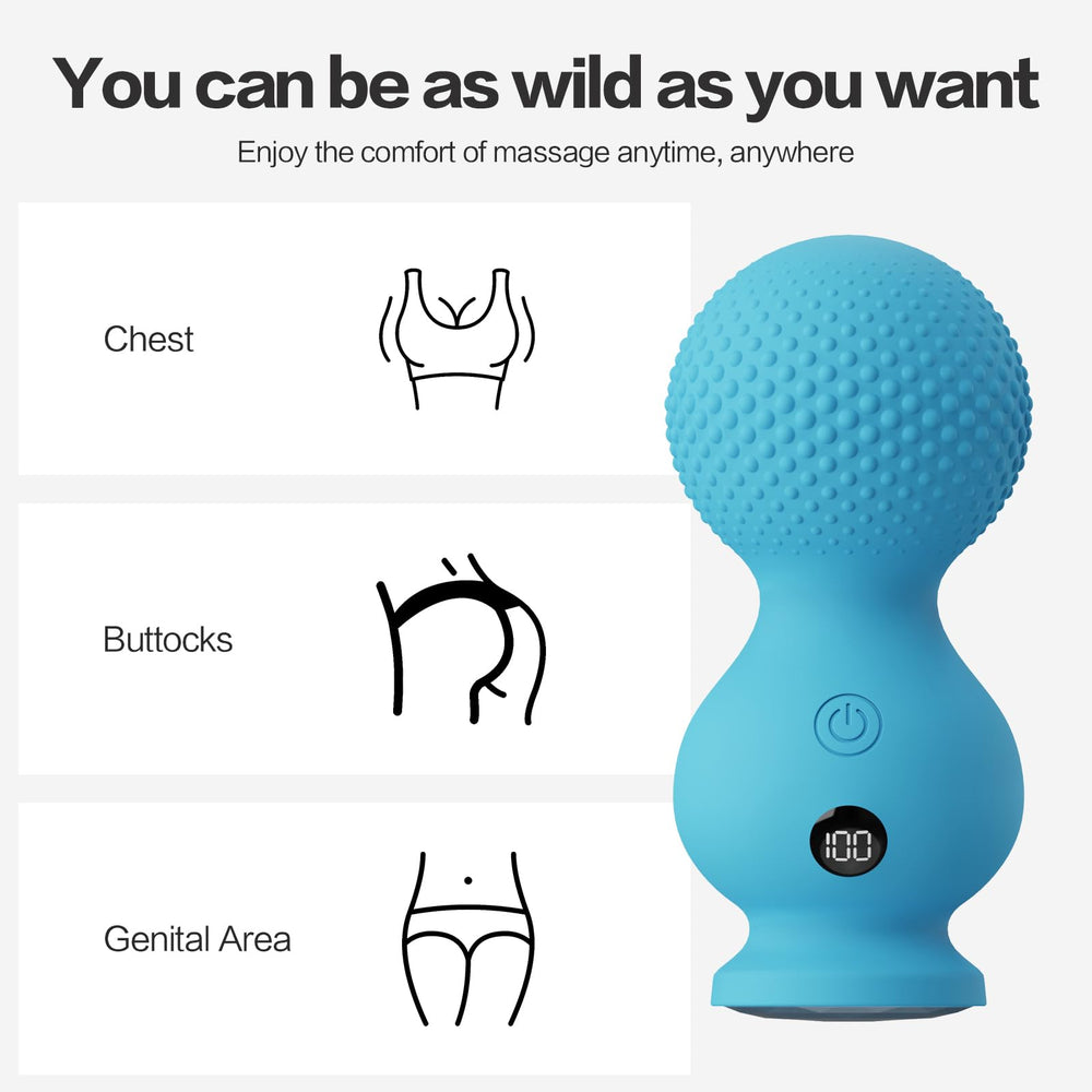 Generic Mini Wand Massager blue design adds style to your wellness routine.