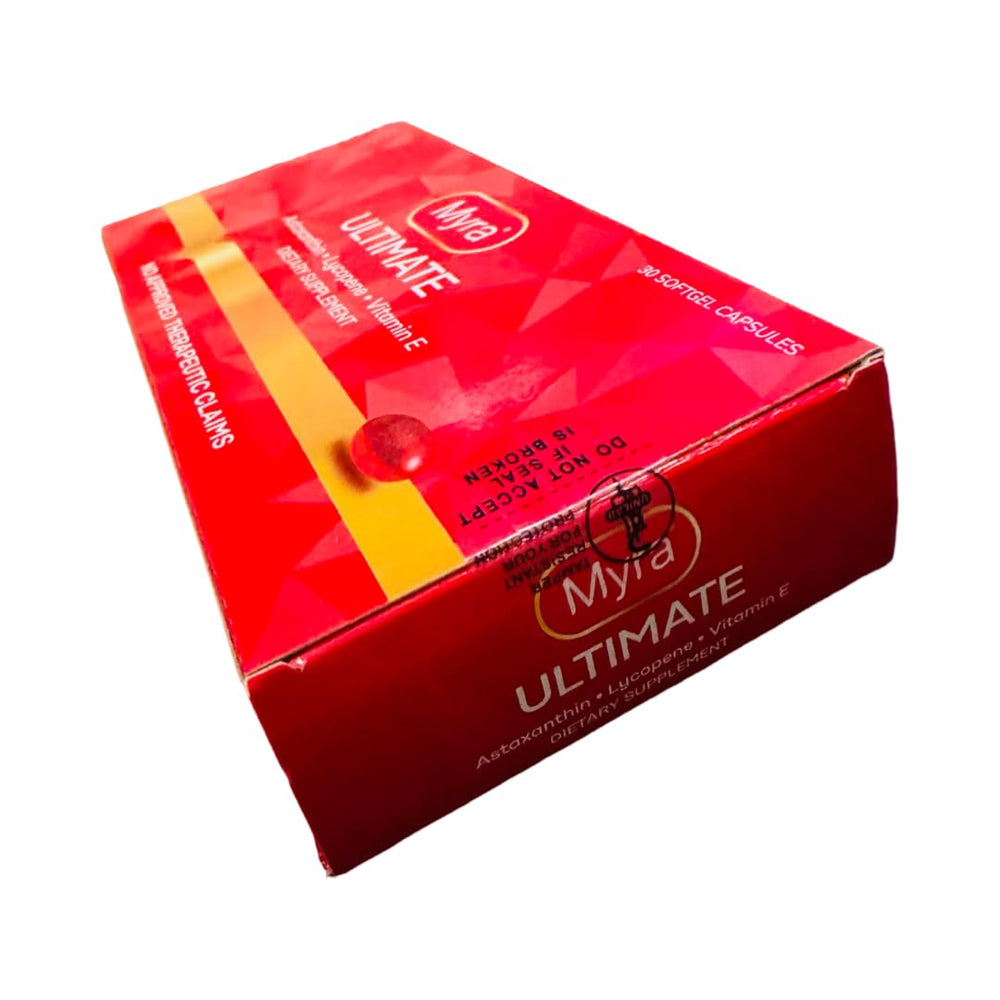 Myra Ultimate softgel radiance concept shown with a gentle glow.