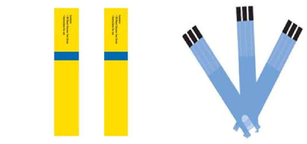 Neo blood glucose test strips, 100-count pack, designed for reliable home testing.