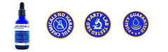 Generic NeuroBlue Solutions clear solution highlighting high purity.