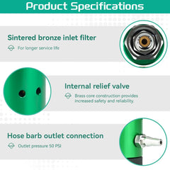Generic oxygen regulator flow-control knob enables 0-15 LPM adjustment.