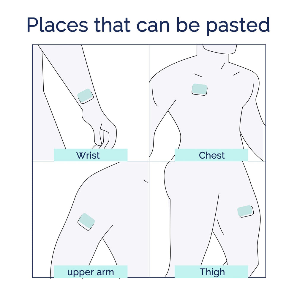Generic quit-smoking-patch-application demonstrates simple skin attachment.