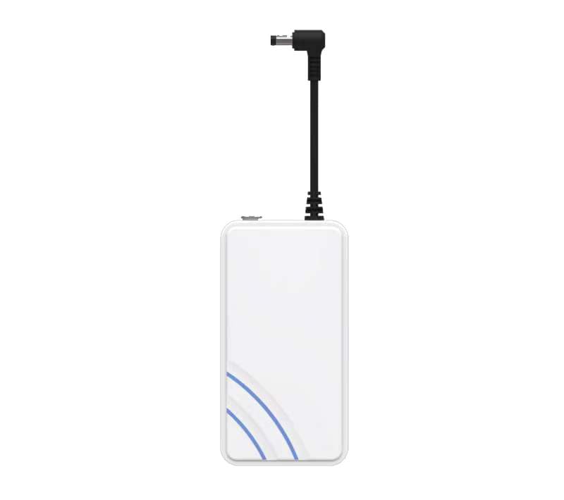 Generic NT05/NT03 rechargeable battery powering portable oxygen on the go.