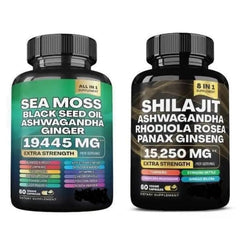 Generic Shilajit capsules bottle — potent 8-in-1 blend for daily nourishment.