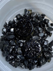 Generic Shungite Elite Noble tower buster closeup of base inlay suggests tactile energy feel.