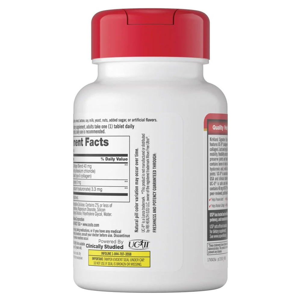 Generic Signature Triple Action Joint Health capsule detail showing easy-to-swallow coated tablets