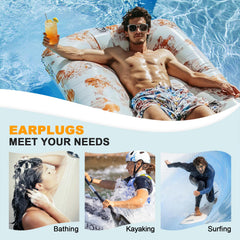 Generic snoring-blocking ear plugs suggest restful nights with gentle noise control.