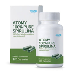Generic Spirulina bottle label shows 100% pure spirulina for daily use
