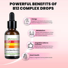 Generic Vitamin B12 Drops pour-under-tongue method for quick absorption.