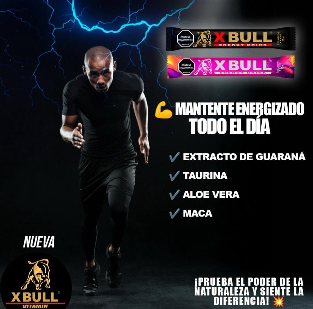 Generic Xbull sachets travel kit for sustained energy while traveling.