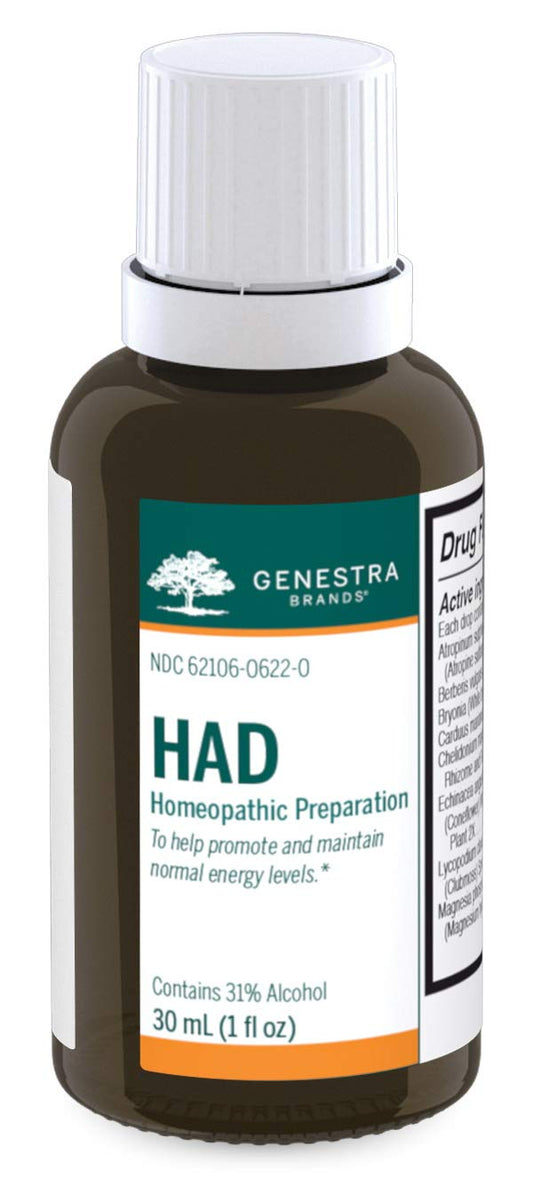 Genestra Brands HAD bottle pour for precise daily energy support.