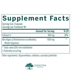 Genestra Brands Red-gen capsules close-up highlighting vegetarian capsules