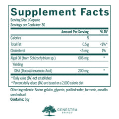 Genestra Brands Super Neurogen DHA capsules arranged to highlight memory and neuronal health.