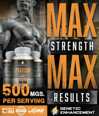 Genetic Enhancement Epicatechin 60-serving bottle showcases high-dose option for flexible dosing.