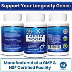 Non-GMO, gluten-free, vegan NMN 1000mg capsule options
