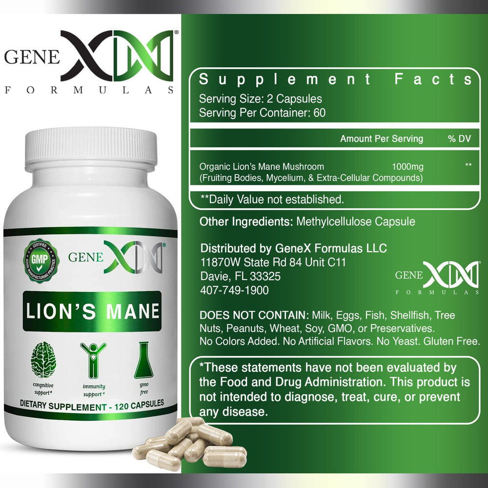 Genex Lions Mane bottle pour demonstrating easy intake during study sessions.
