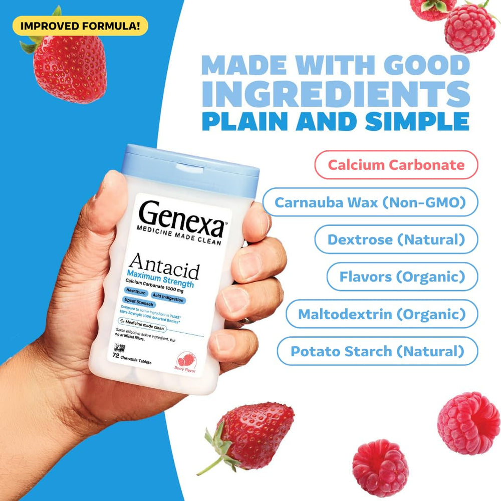 Genexa Organic Berry flavor on bottle appeals to taste