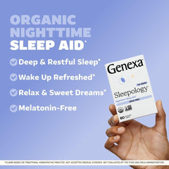 Genexa Sleepology vanilla lavender chewable tablet close-up for easy use