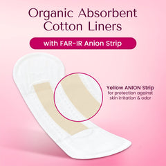 Genial Day extra-absorbent liner designed for light leakage confidence.