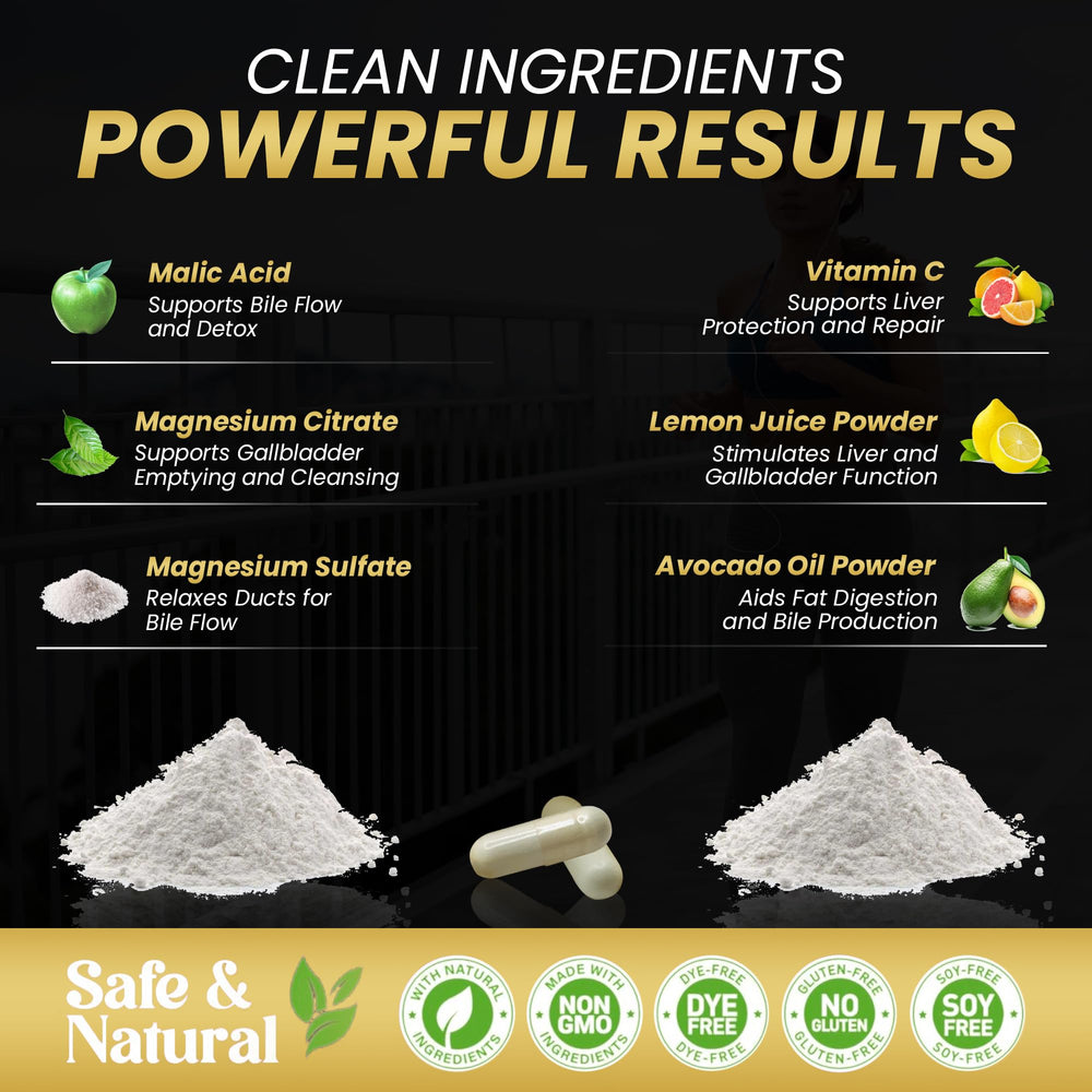 Geneomx malic acid magnesium formula supports liver function and smoother digestion.