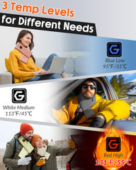 Genovega heated scarf grey battery pocket hidden for long-lasting warmth up to eight hours