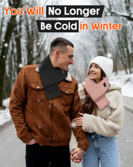 Genovega heated scarf grey control panel displays three temperature levels