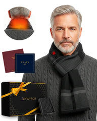 Genovega heated scarf unboxing shows a complete ready-to-gift package.