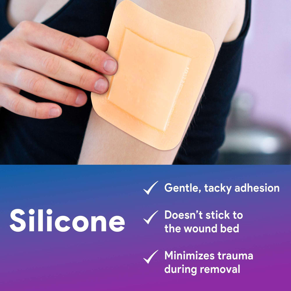 Gentell Select absorbent foam pad showcases flexible padding for comfortable wound coverage