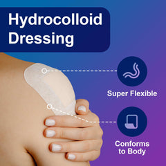 Borderless Dermatell dressing with water-resistant border suitable for baths