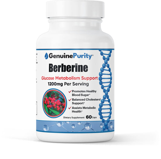 GenuinePurity Berberine HCl bottle for daily metabolic support