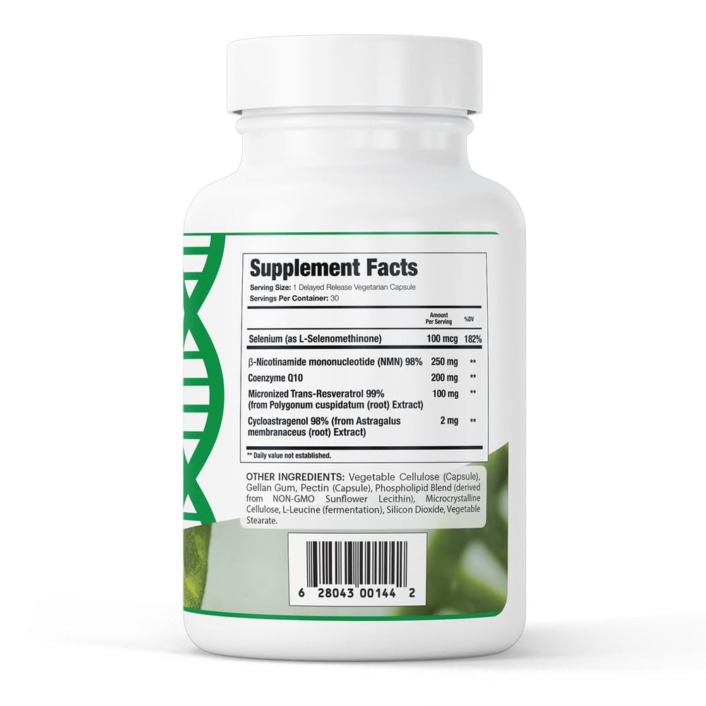 Assorted packaging and capsules display highlighting the 30 vegan capsules per bottle.