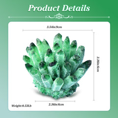 Geodora green ghost crystal prism cluster for Feng Shui energy.