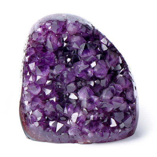 Geodora raw amethyst crystal cluster for meditation and serene energy at home