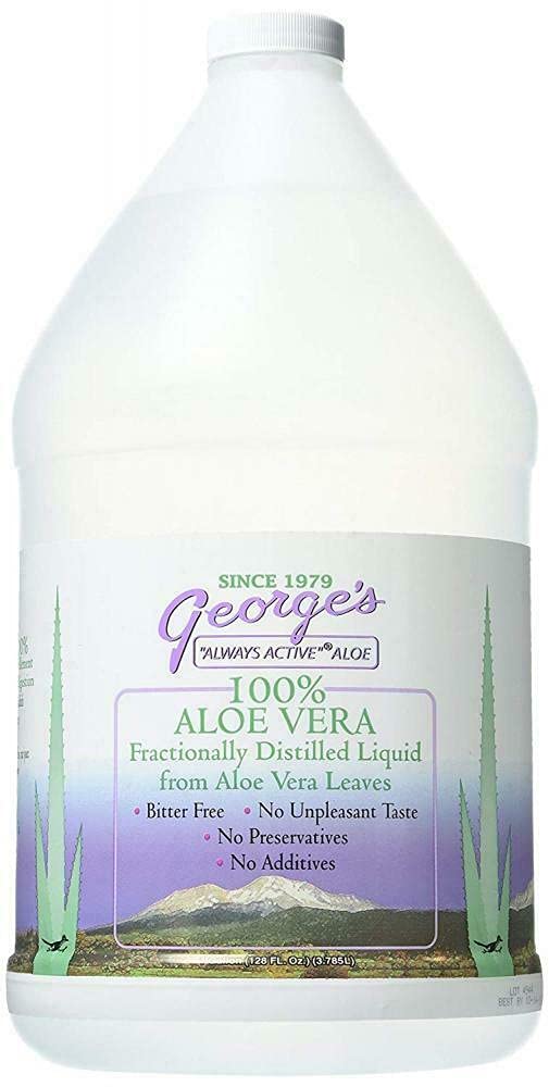 George's Always Active Aloe Vera bottle on shelf for daily gentle hydration.