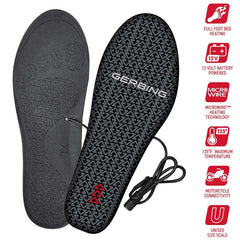 Gerbing heated insoles demonstrate full-foot warming coverage in use