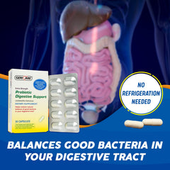 GeriCare Probiotic Digestive Support daily-use setup on counter for consistent gut support