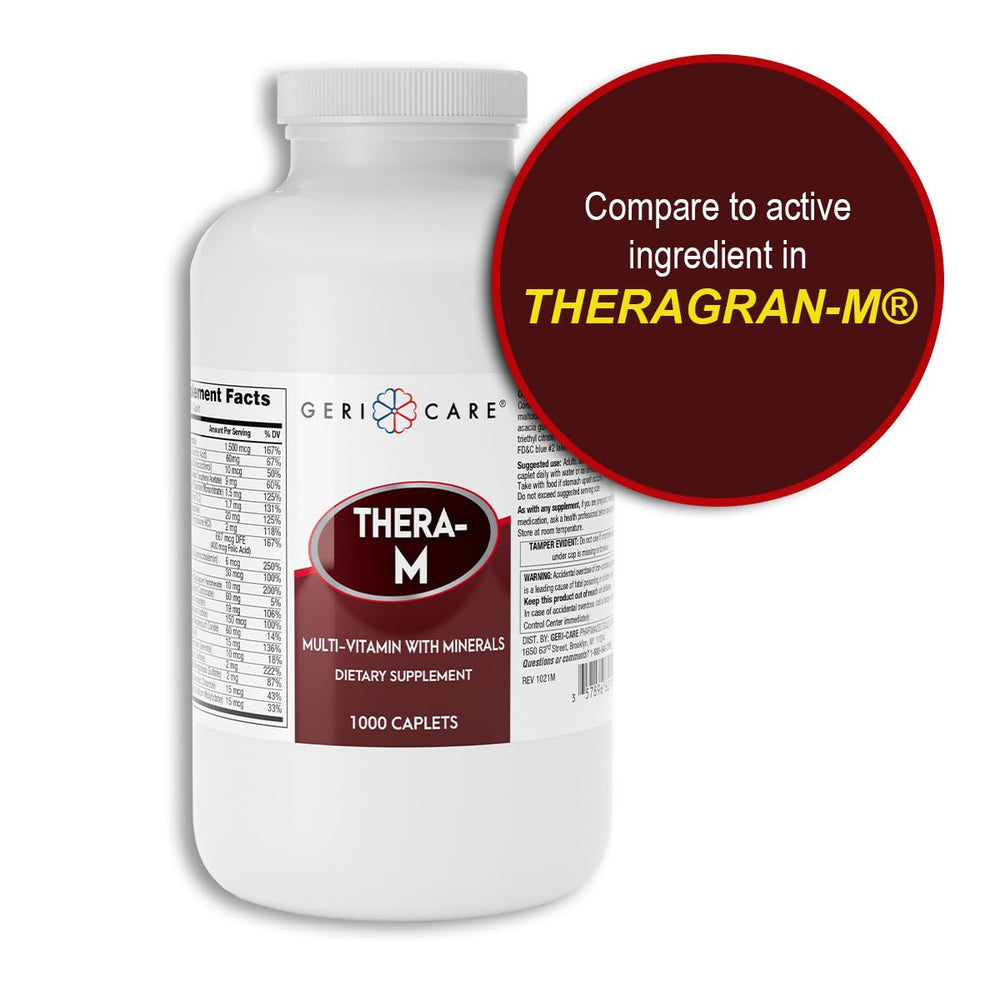 Thera M caplets dispensing reminder for easy daily use